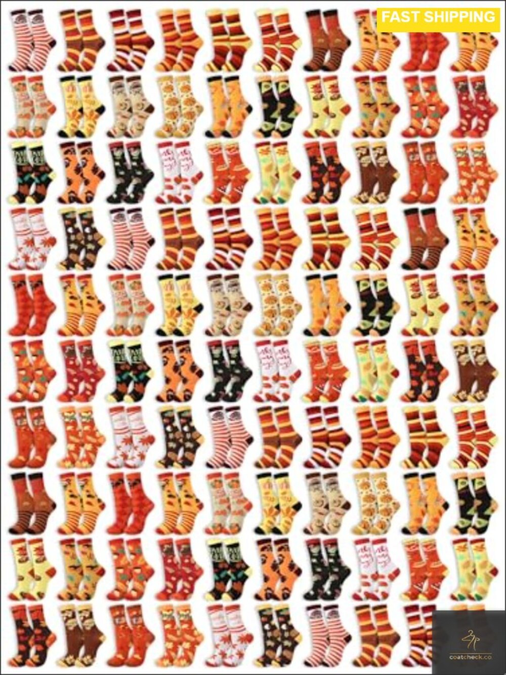 Suhine 36 Pairs Fall Ankle Crew Socks Polyester Thanksgiving